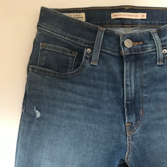 LEVI'S 724 Hi-Rise Straight Leg Jean, 26 - Picture 7 of 10